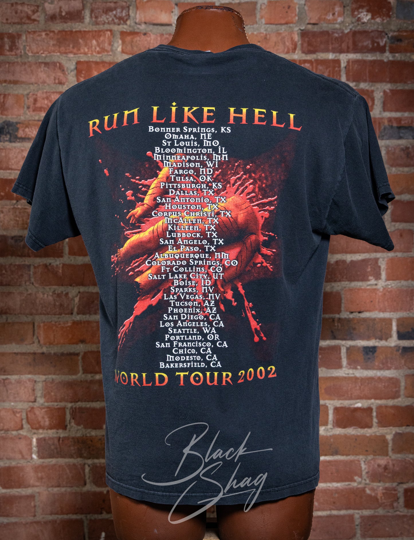 Vintage 2002 KITTIE Run Like Hell Concert T Shirt L/XL