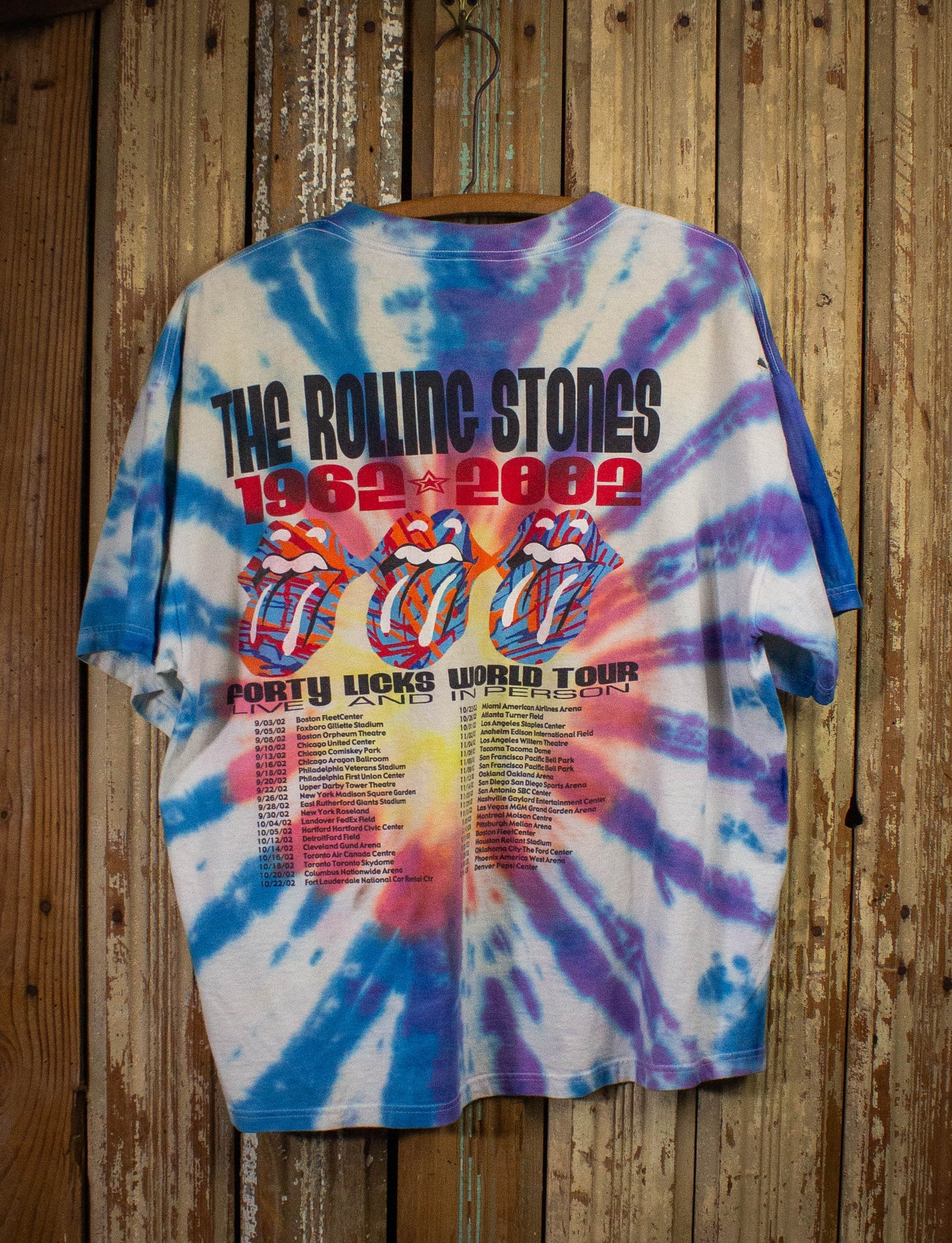 Vintage 2002 Rolling Stones 46 Licks Concert T Shirt XL