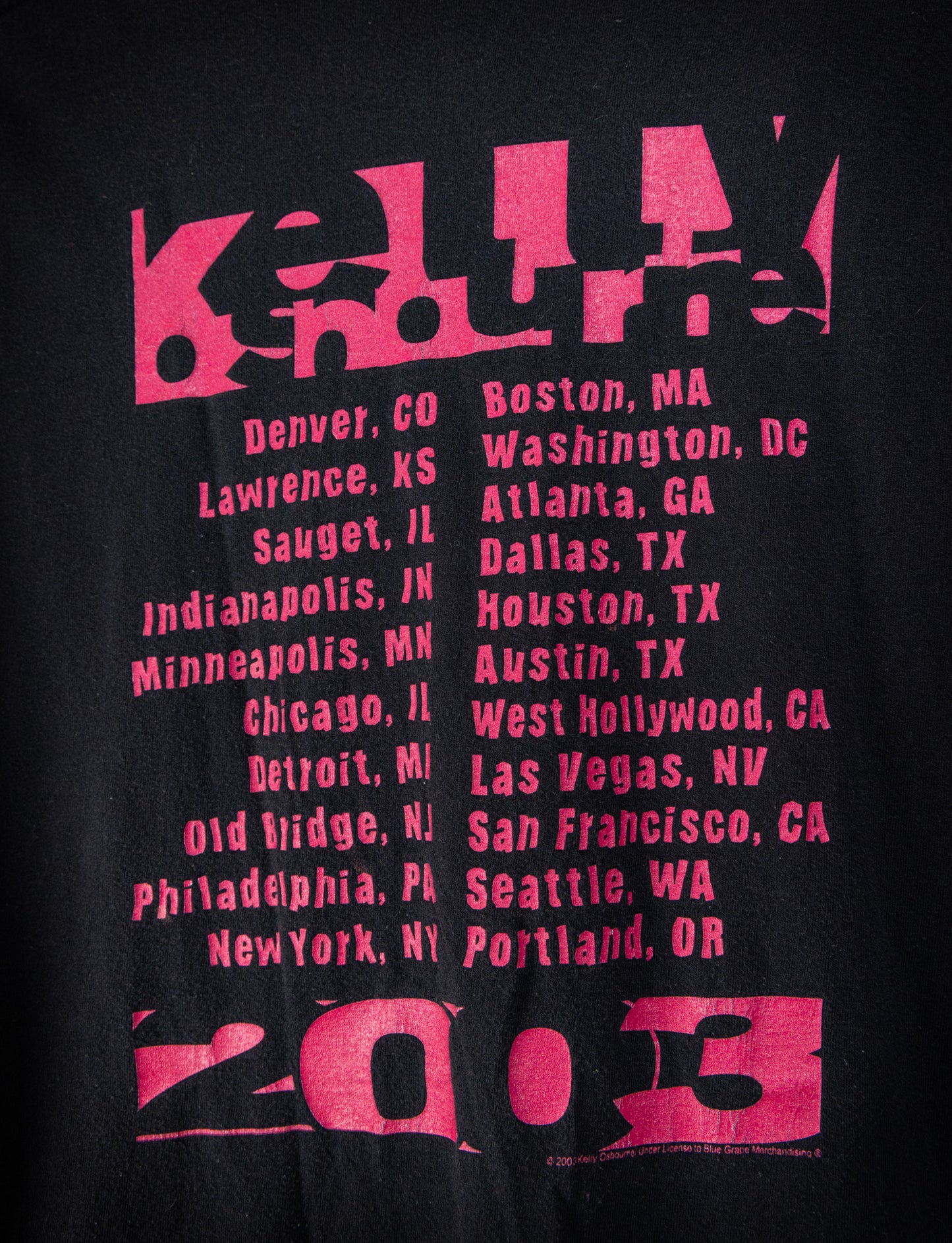 Vintage 2003 Kelly Osbourne Shut Up Concert T Shirt XL