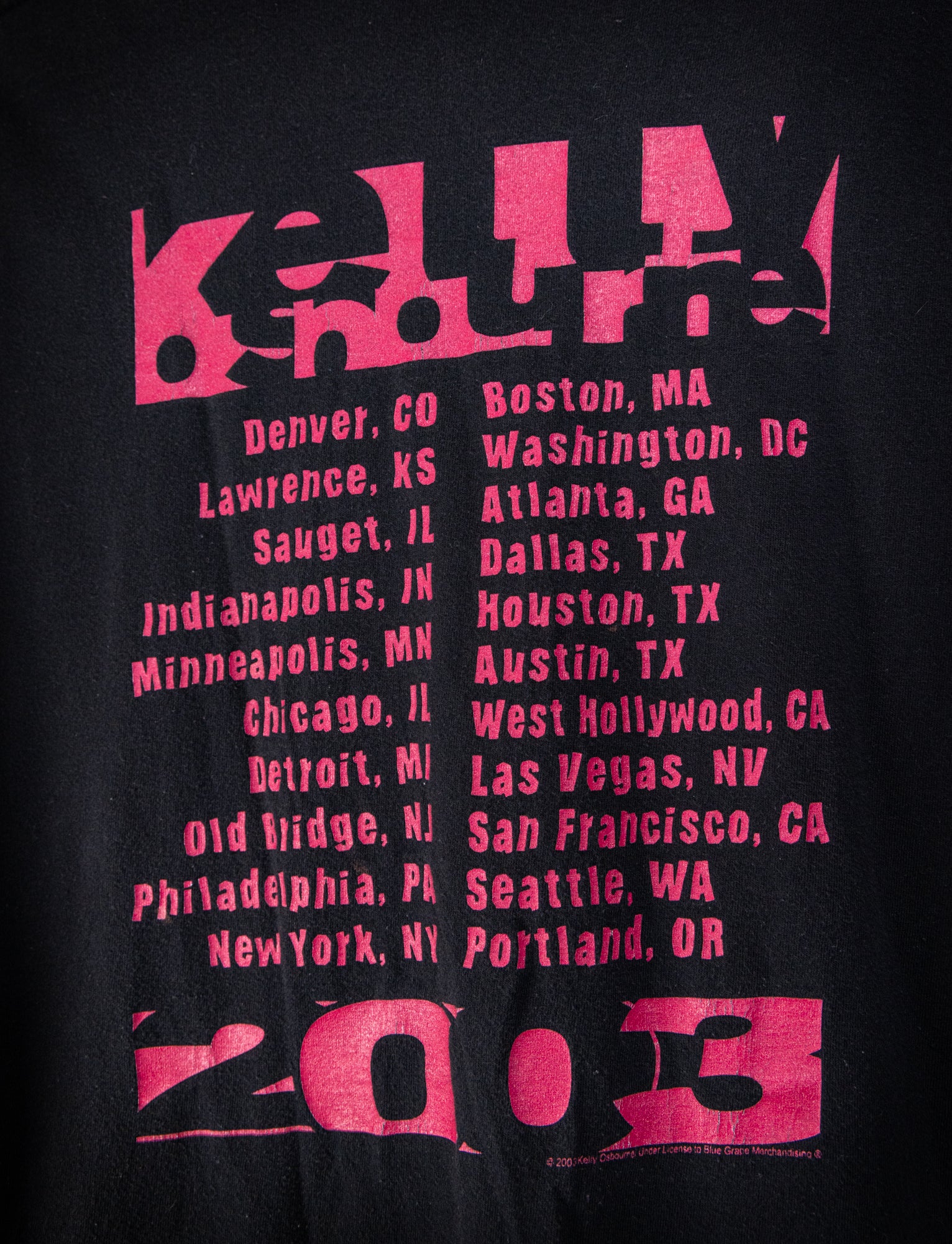 Vintage 2003 Kelly Osbourne Shut Up Concert T Shirt XL