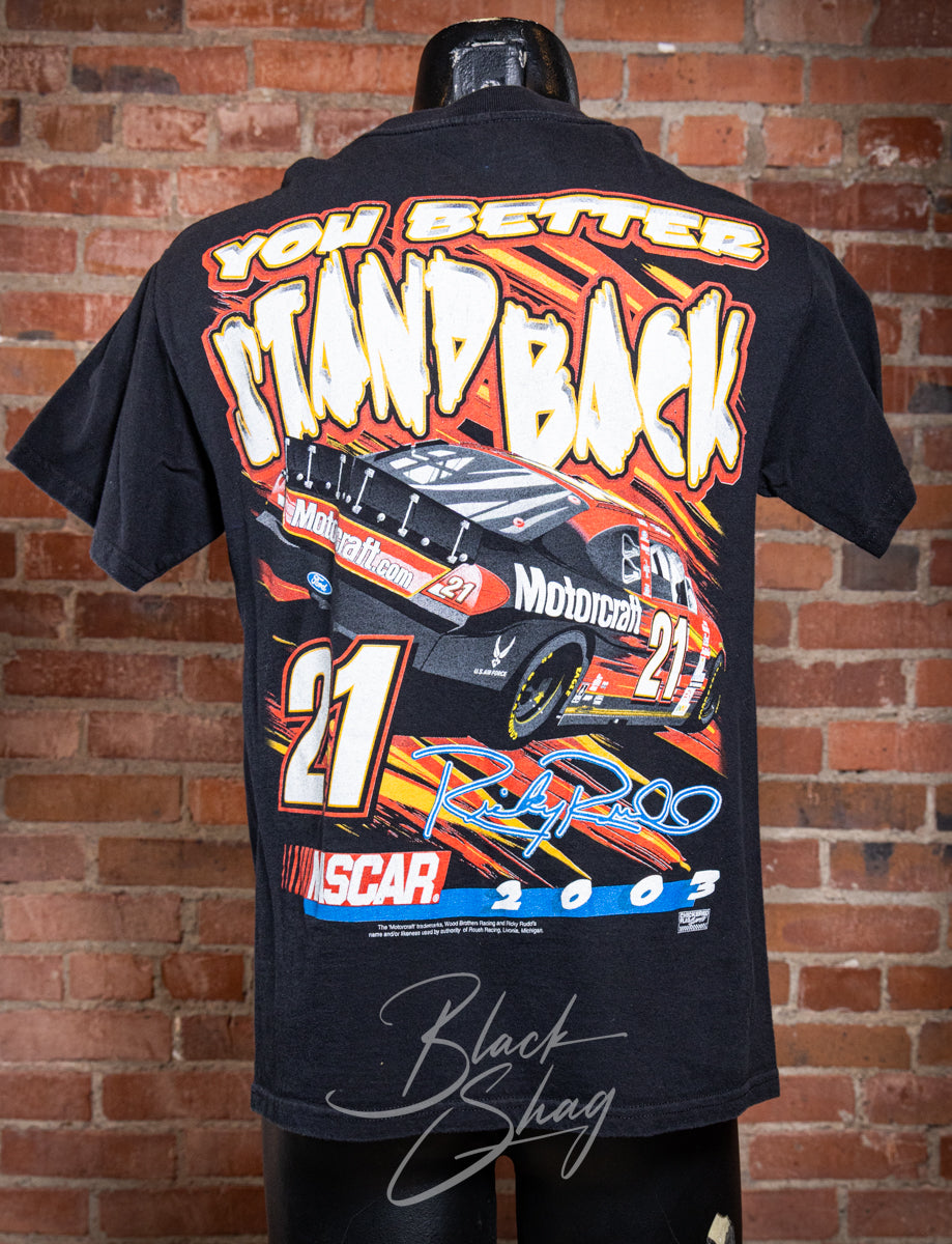 Vintage 2003 Ricky Rudd Stand Back Nascar Racing T Shirt Medium