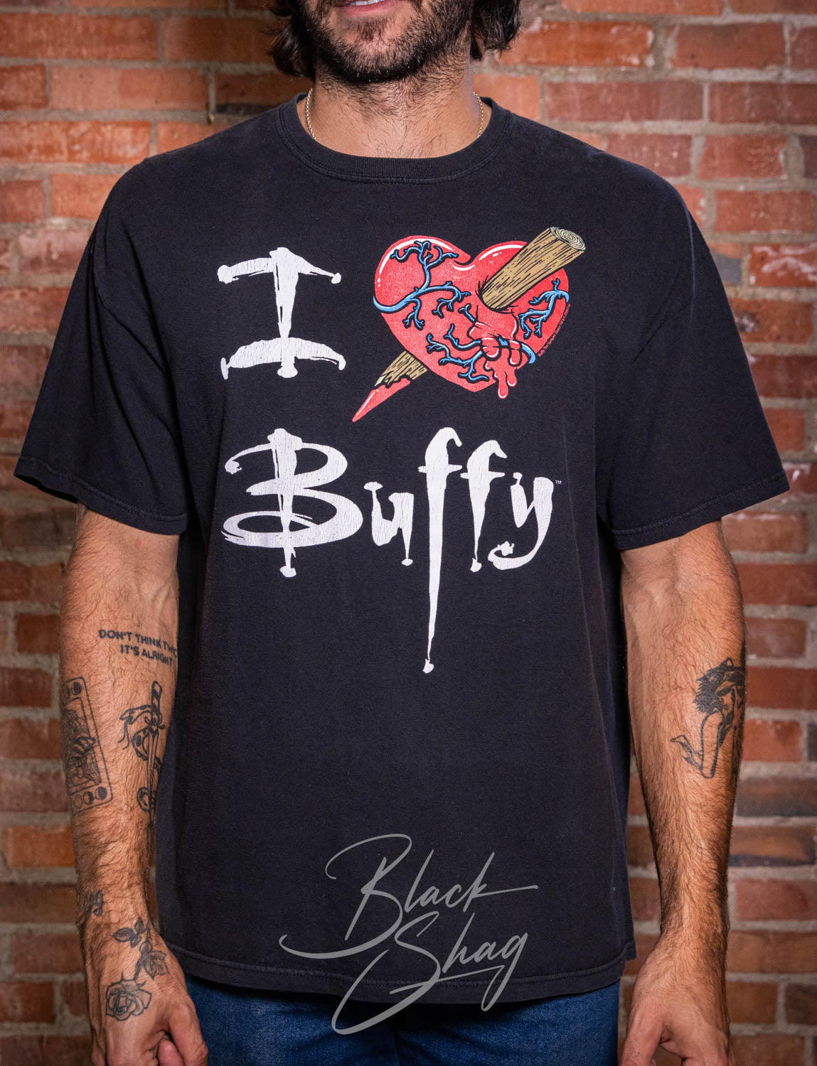 Vintage 2009 I Heart Buffy Graphic T Shirt XL