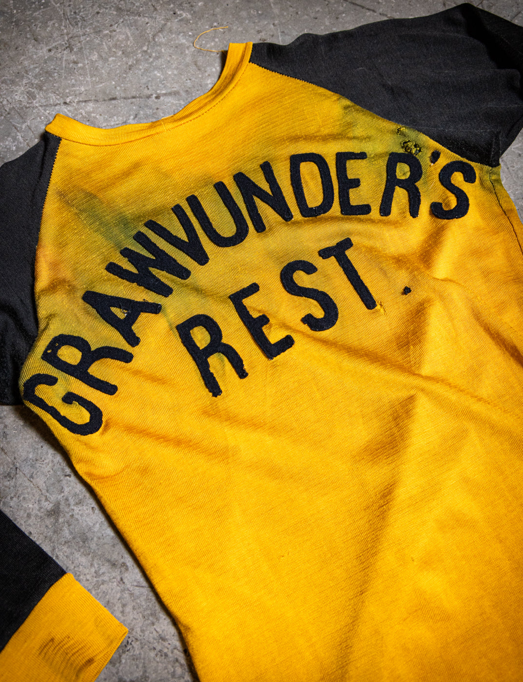 Vintage 1940s Lutherans Grawvunder's Rest Jersey T Shirt Small