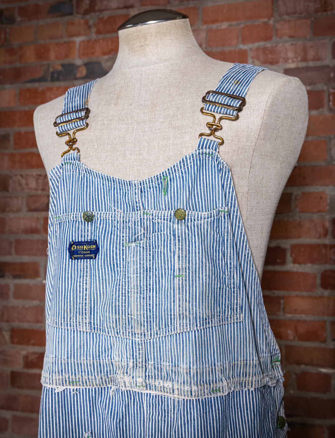 Vintage 1950s Osh Kosh B'gosh Pinstripe Overalls 38x33 – Black