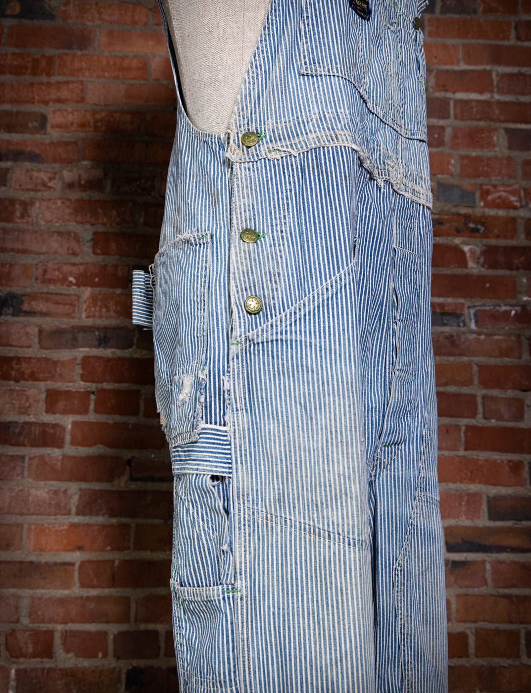 Vintage 1950s Osh Kosh B'gosh Pinstripe Overalls 38x33
