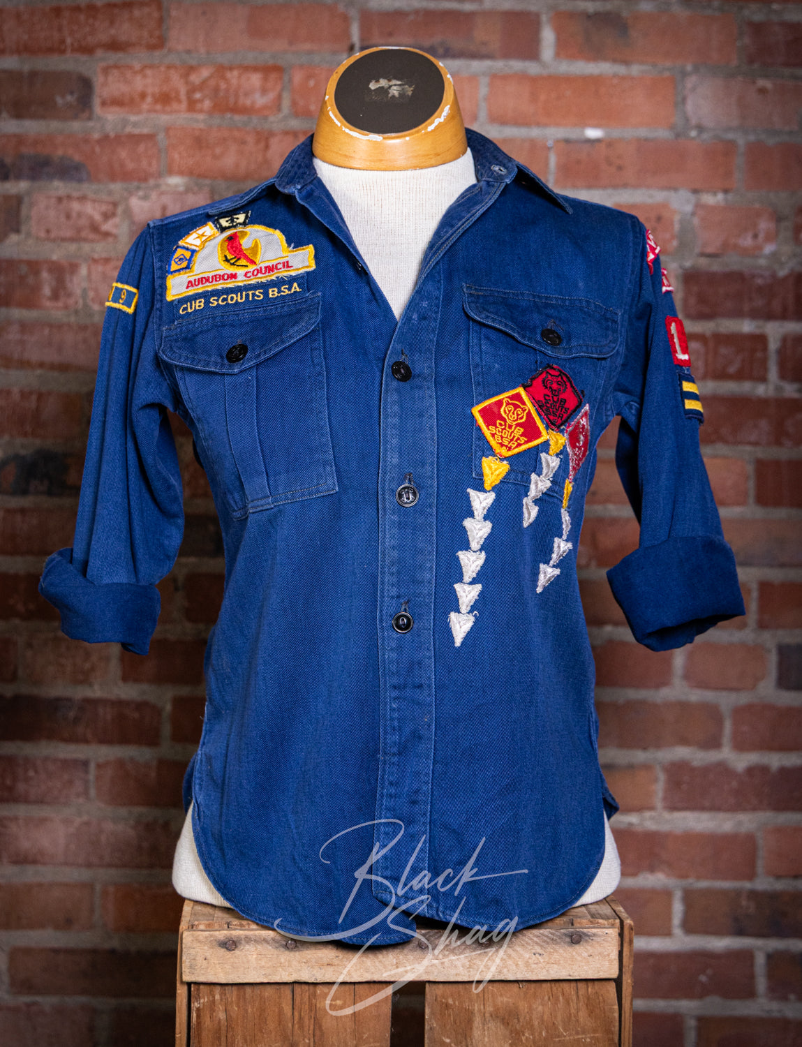 Vintage 60s Cub Scout Uniform Shirt XS