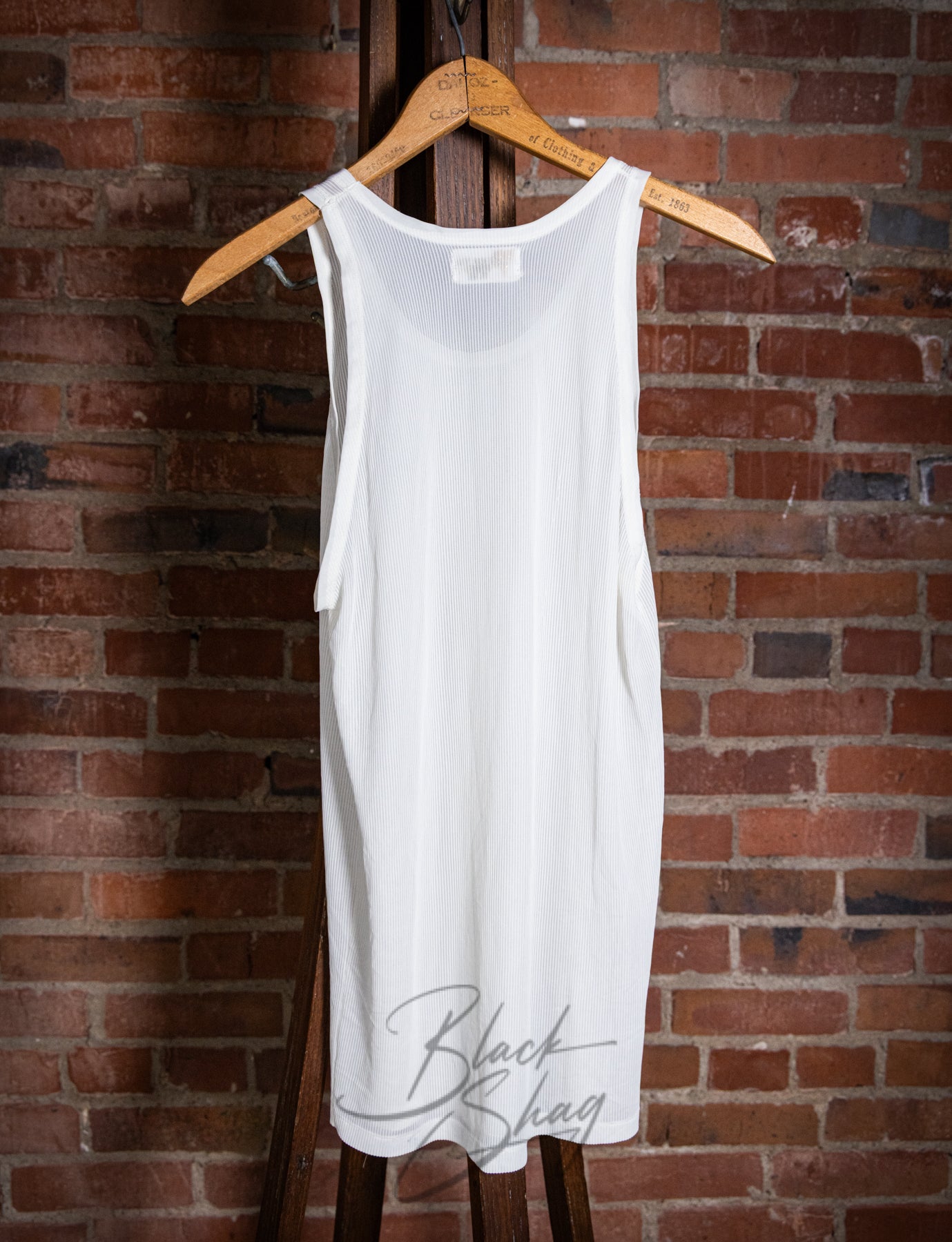 Vintage 60s Tricolene Nylon White Tank Top Undershirt XS