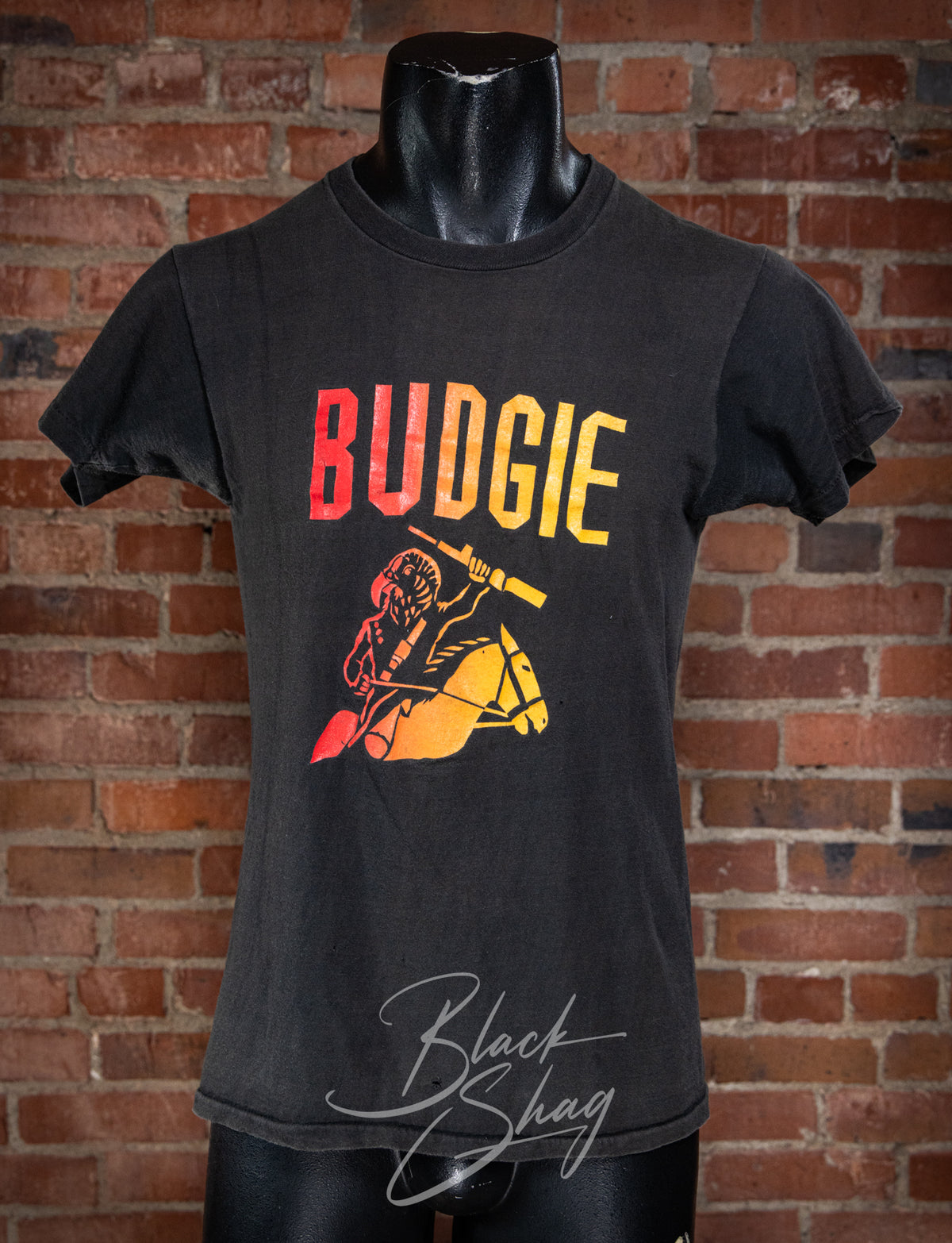 Vintage 70s Budgie Hegewisch Records Promo T Shirt Small