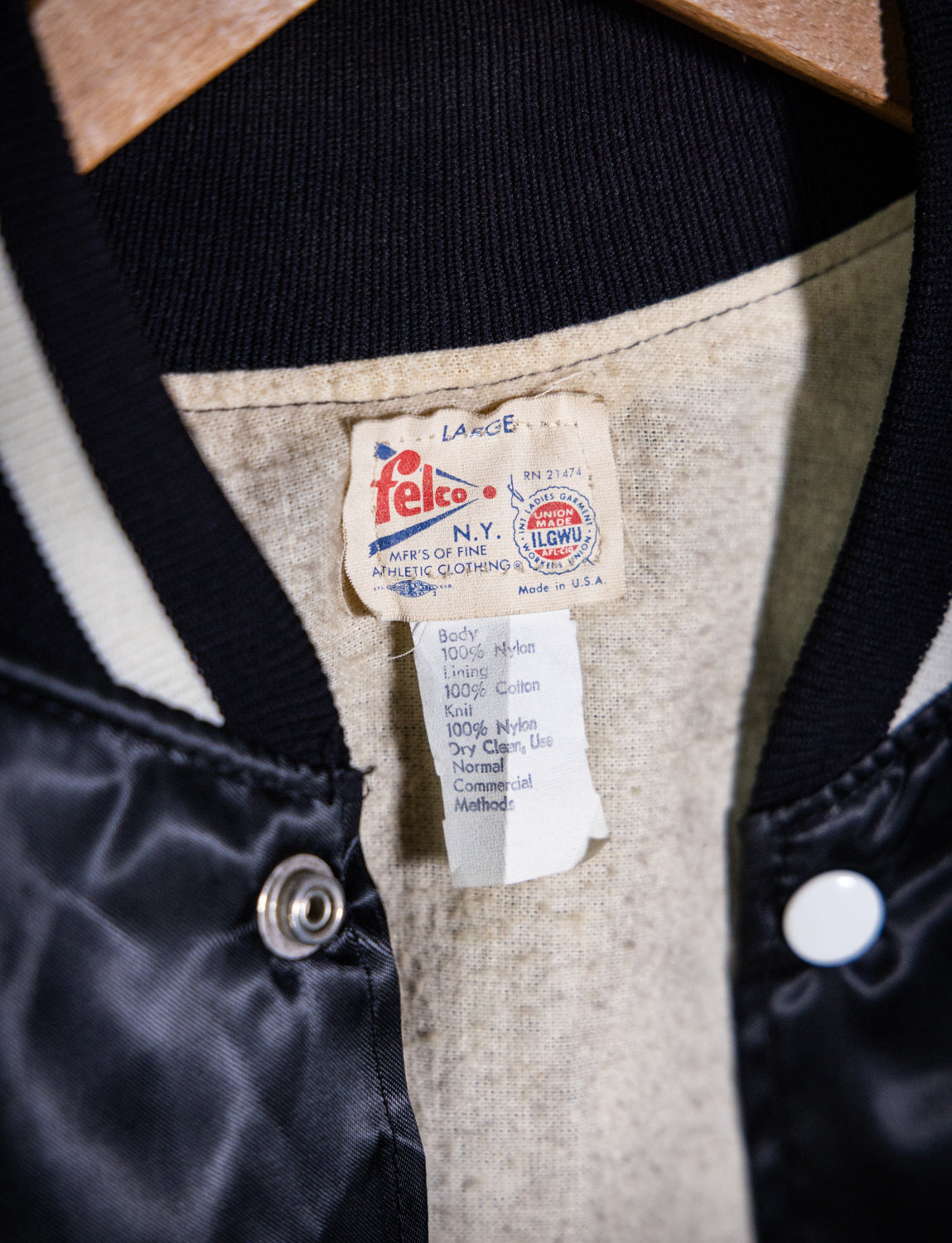 Vintage 80s Cheap Trick Black Satin Bomber Jacket Large