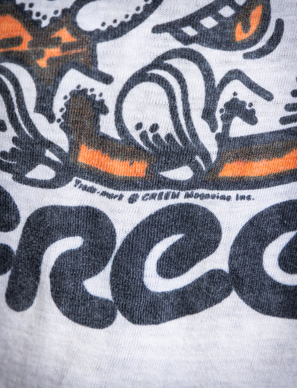 Vintage 70s Creem Magazine Boy Howdy Graphic Ringer T Shirt Small