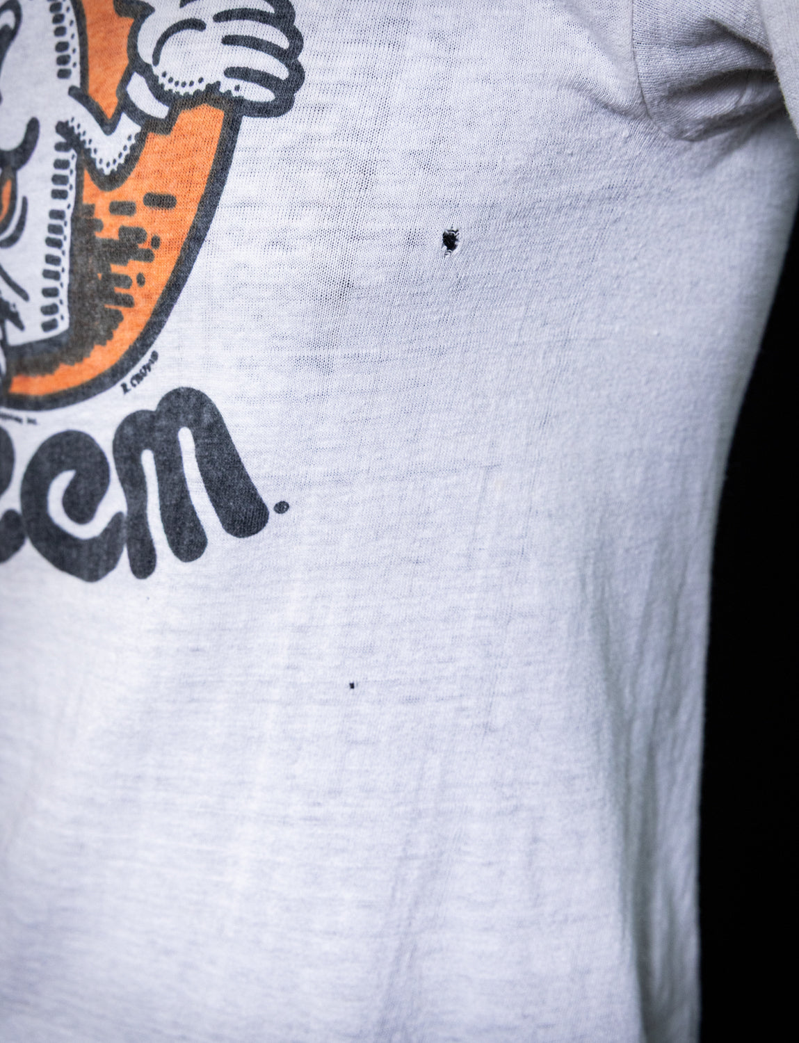 Vintage 70s Creem Magazine Boy Howdy Graphic Ringer T Shirt Small