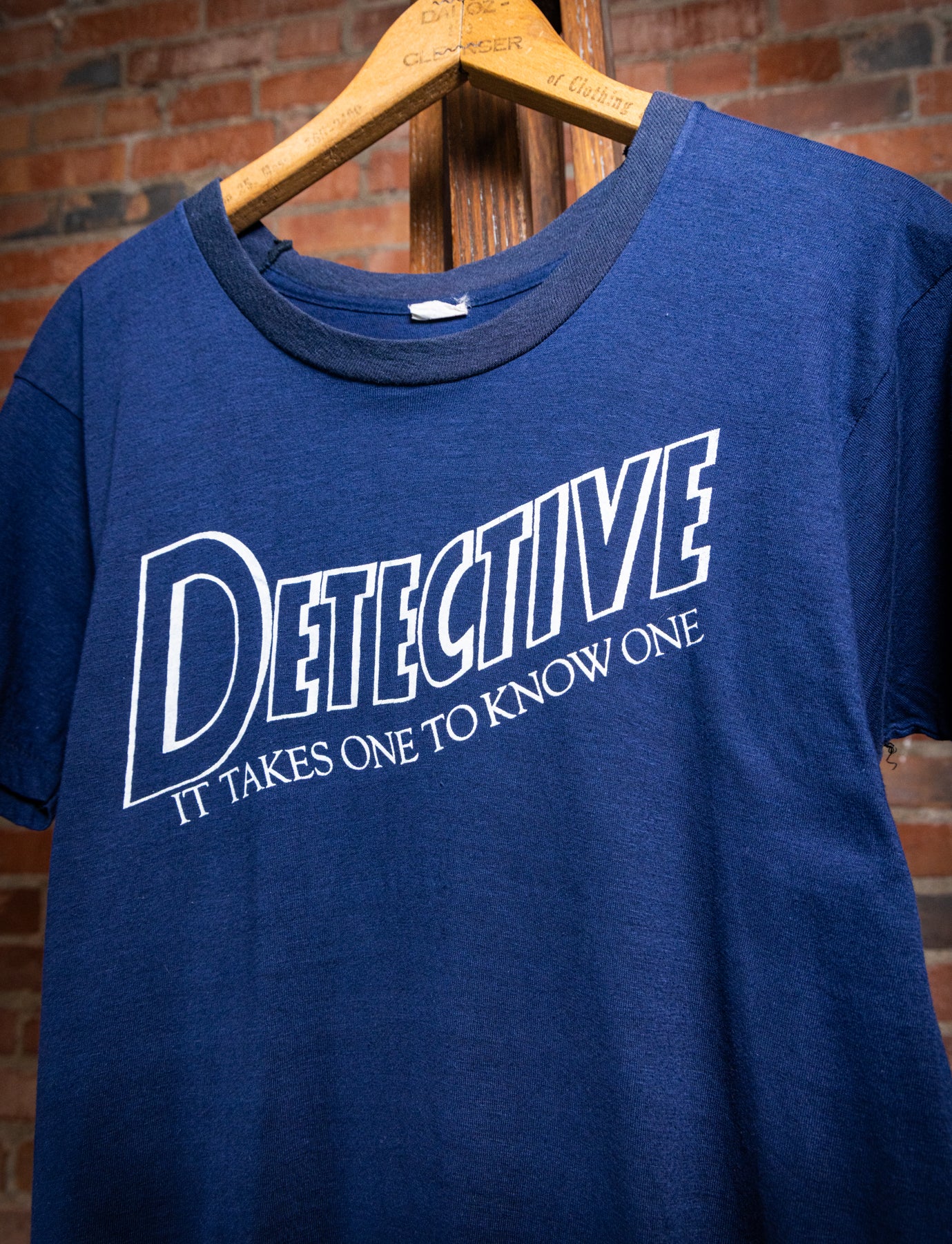 Vintage 70s Detective It Takes One To Know One Concert T Shirt Small