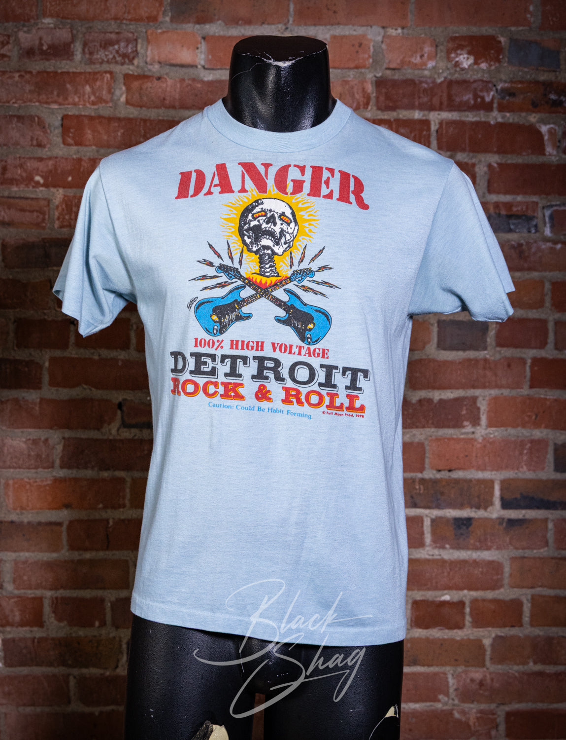 Vintage 70s Detroit Rock & Roll Graphic T Shirt Medium