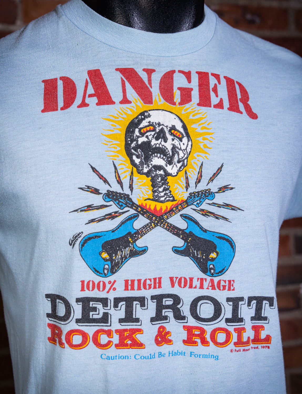 Vintage 70s Detroit Rock & Roll Graphic T Shirt Medium