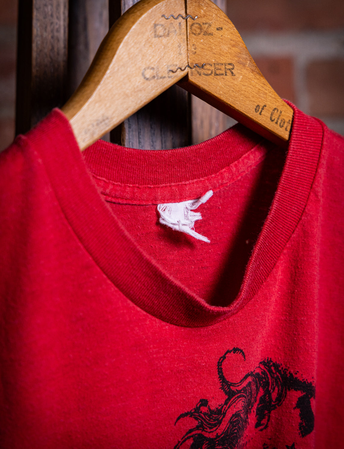 Vintage 1977 Dirty Angels Red Cut Off Concert T Shirt XS