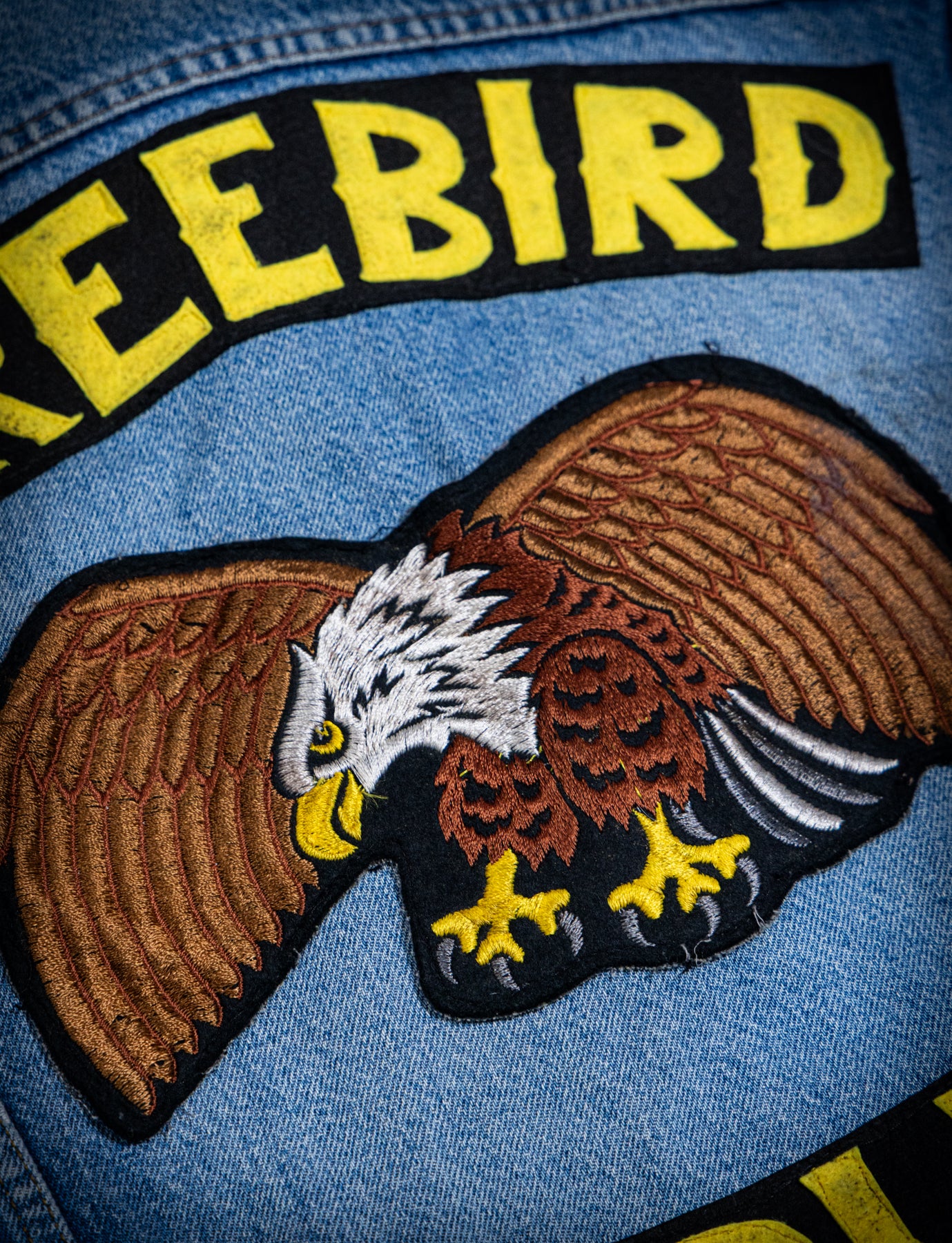 Vintage 70s Freebird Dublin MC Patch Denim Vest XL