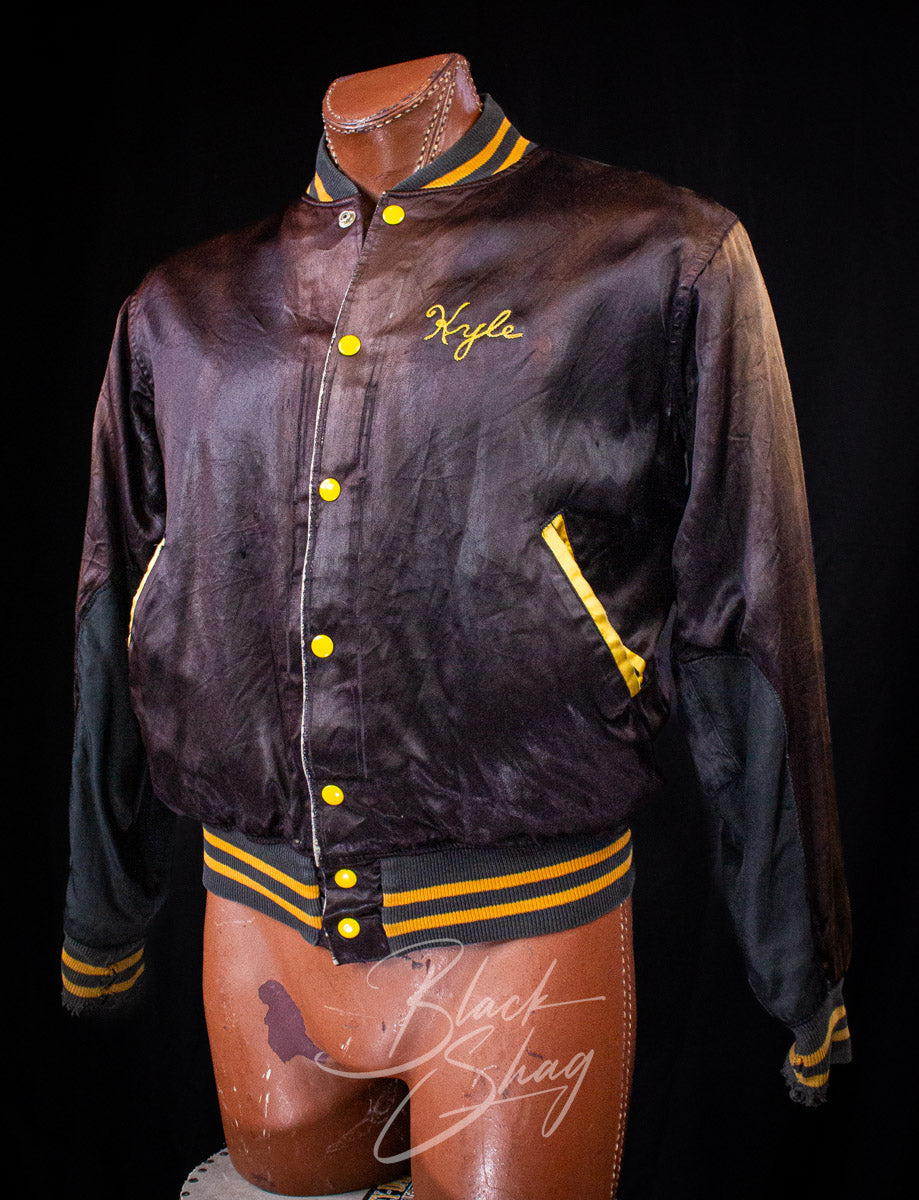 Vintage Golden Earring Satin Bomber Jacket 70s Medium