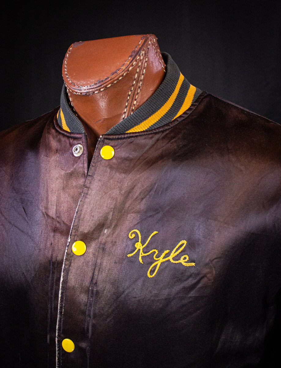 Vintage Golden Earring Satin Bomber Jacket 70s Medium