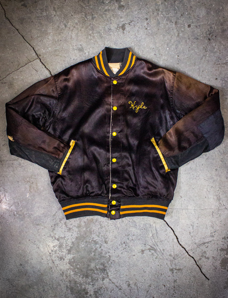 Vintage Golden Earring Satin Bomber Jacket 70s Medium