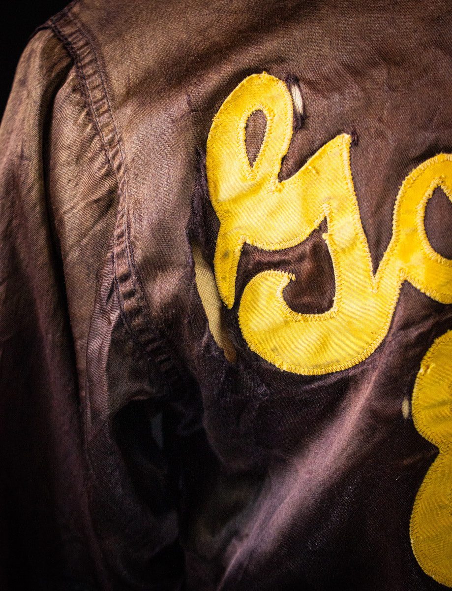 Vintage Golden Earring Satin Bomber Jacket 70s Medium