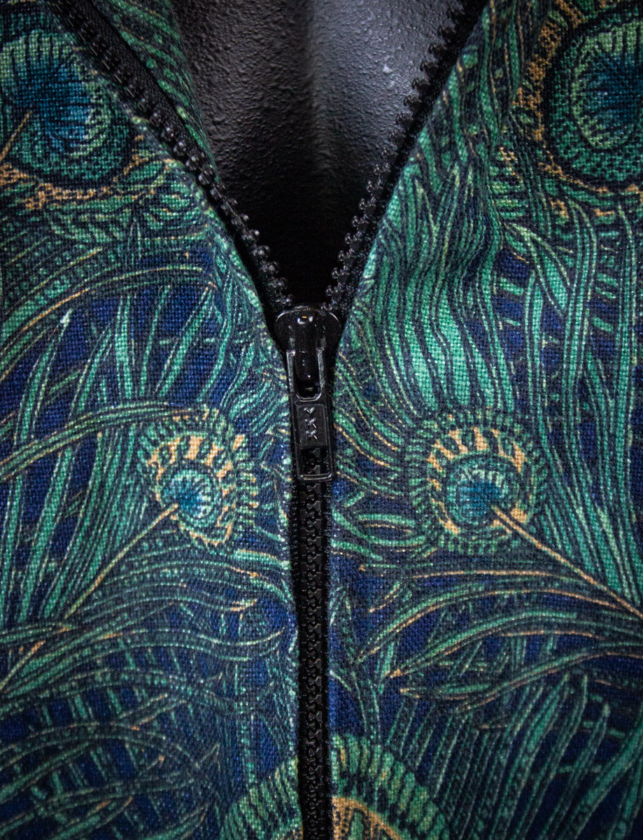 Vintage Granny Takes a Trip Peacock Jacket 70s Small