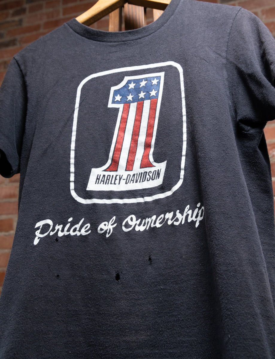 Vintage 70s Harley Davidson #1 Pride of Ownership Graphic T Shirt