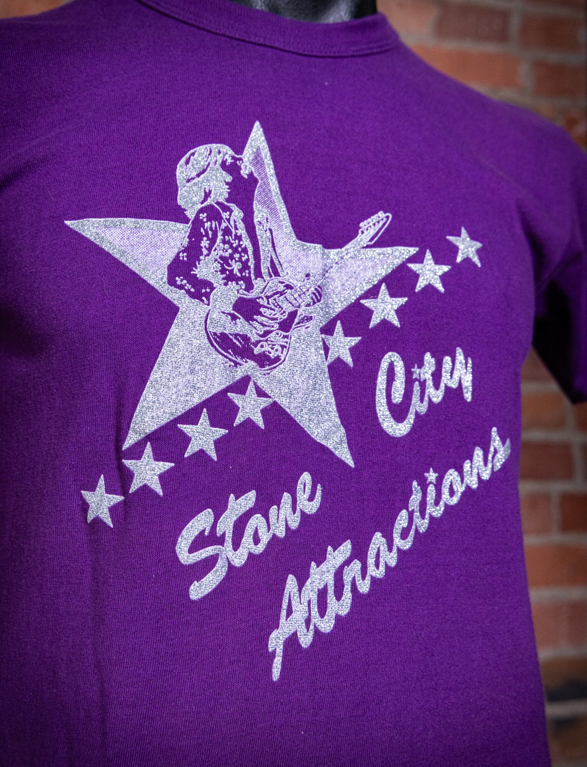 Vintage 70s Stone City Attractions Only Rock n Roll Promo T Shirt Small