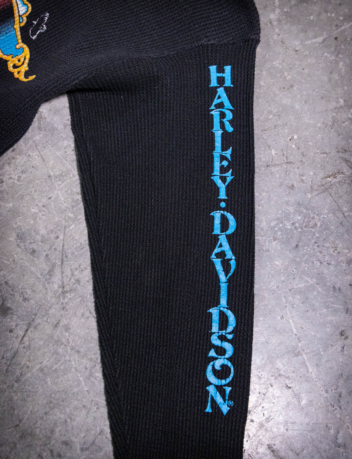 Vintage 80s Harley Davidson California Long Sleeve Thermal Shirt Medium/Large