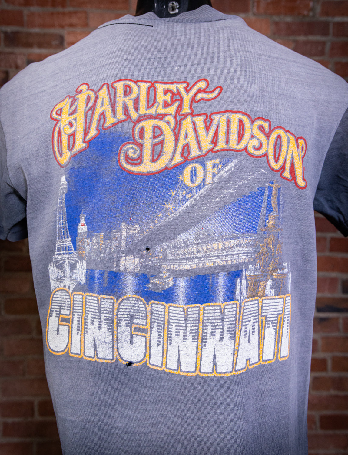Vintage 80s Harley Davidson Real Steel Pocket Graphic T Shirt Medium