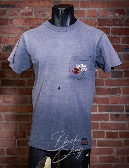 Vintage 80s Harley Davidson Real Steel Pocket Graphic T Shirt Medium