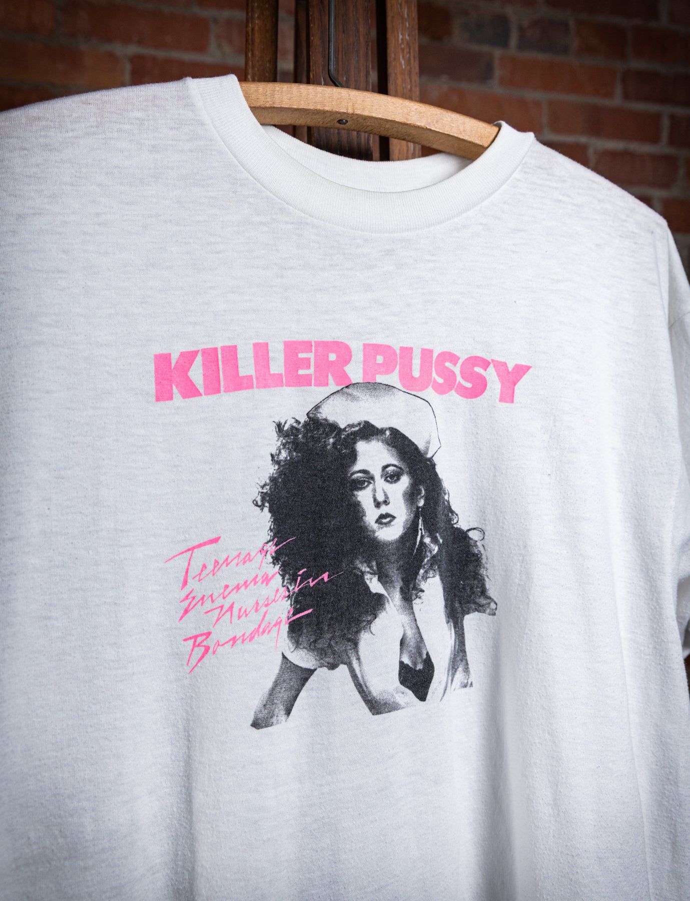 Vintage 80s Killer Pussy Teenage Enema Nurses in Bondage Concert T Shirt Large