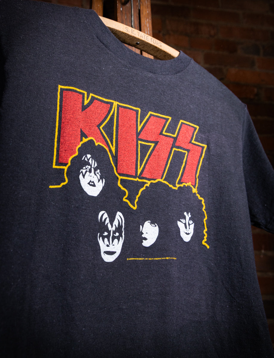 Vintage 80s Kiss Blackout Concert T Shirt Small