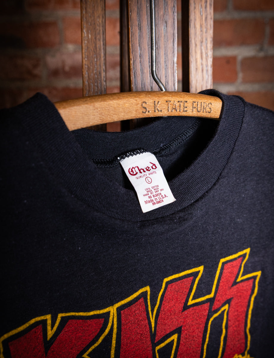 Vintage 80s Kiss Blackout Concert T Shirt Small