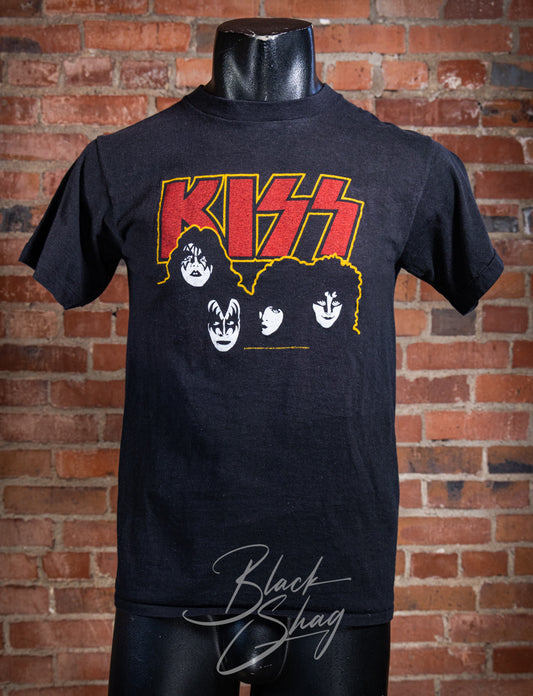 Vintage 80s Kiss Blackout Concert T Shirt Small