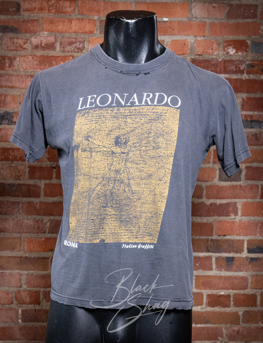 Vintage 80s Leonardo Da Vinci Euro Graphic T Shirt Small