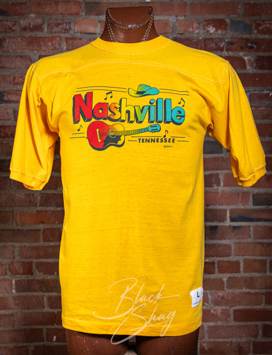 Vintage 80s Nashville Tennessee Yellow Souvenir T Shirt Large