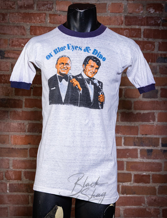 Vintage 1988 Sinatra and Martin Ol Blue Eyes & Dino Concert Ringer T Shirt Small