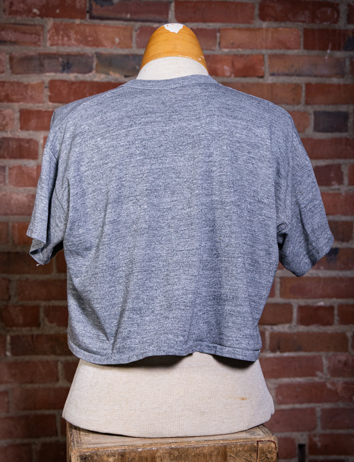 Vintage 80s Ole Miss Rebels Cropped Graphic T Shirt Large