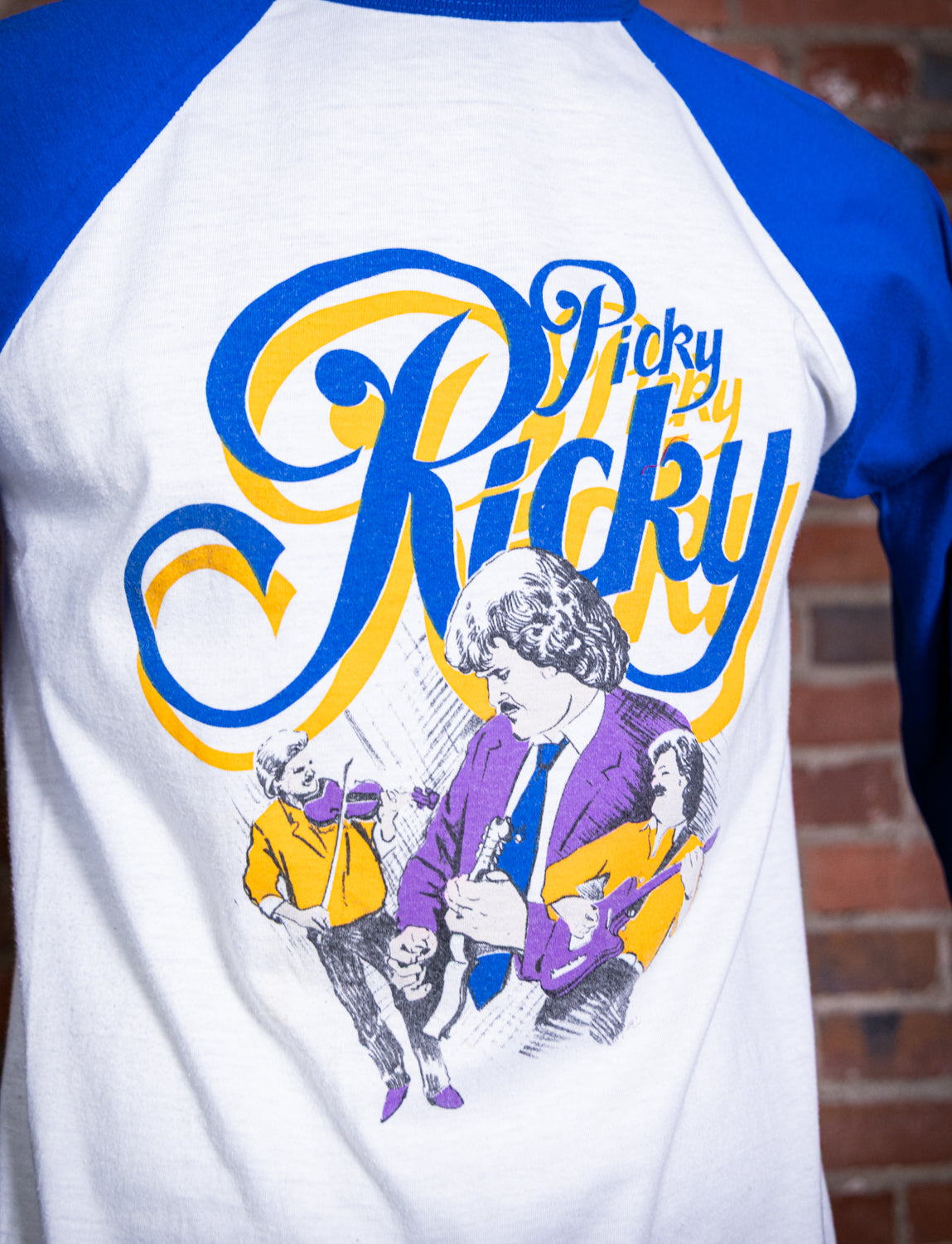 Vintage 80s Picky Ricky Skaggs Concert T Shirt Medium