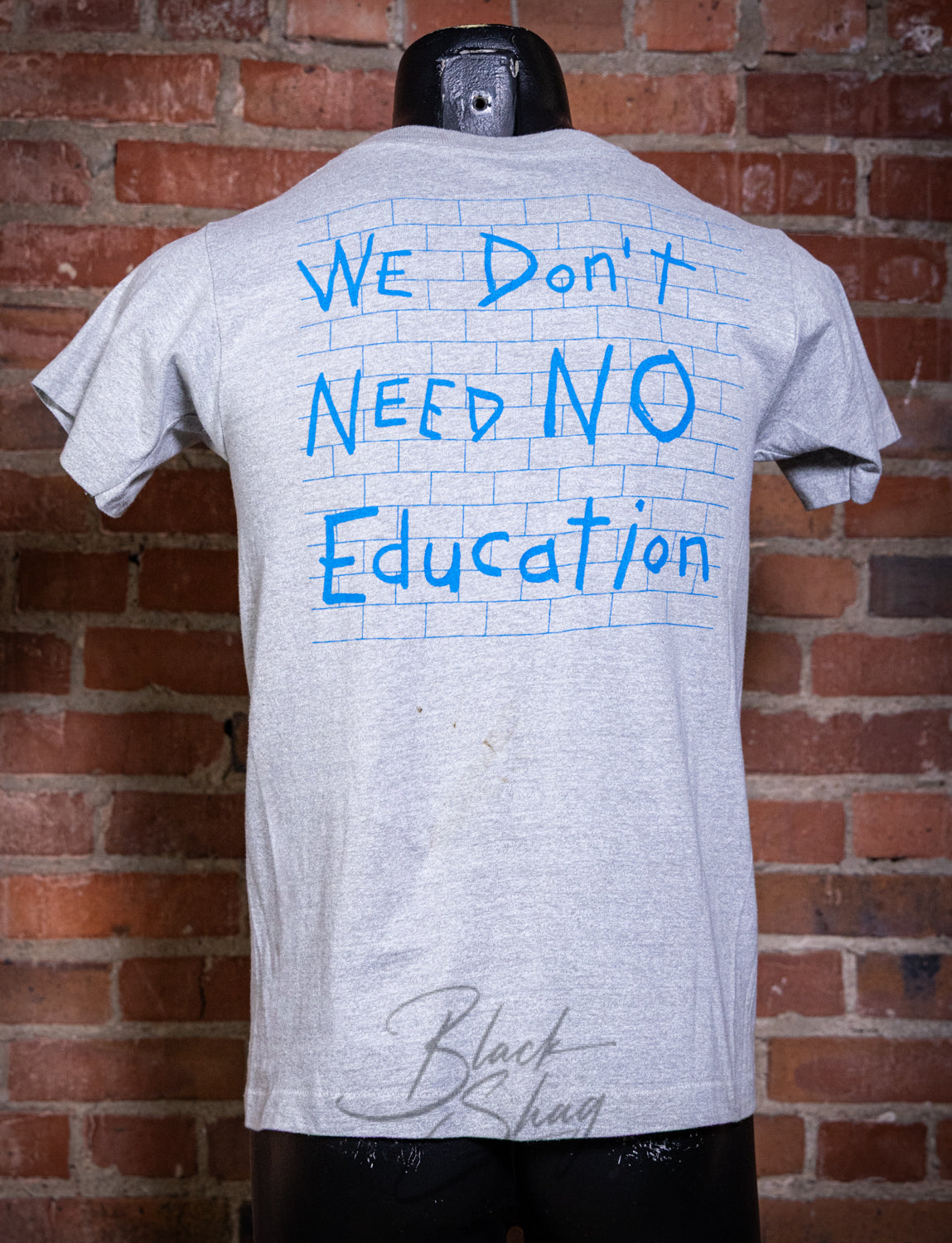 Vintage 80s Pink Floyd No Education Concert T Shirt Small