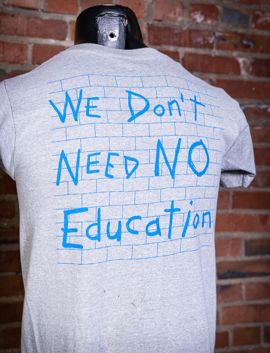 Vintage 80s Pink Floyd No Education Concert T Shirt Small