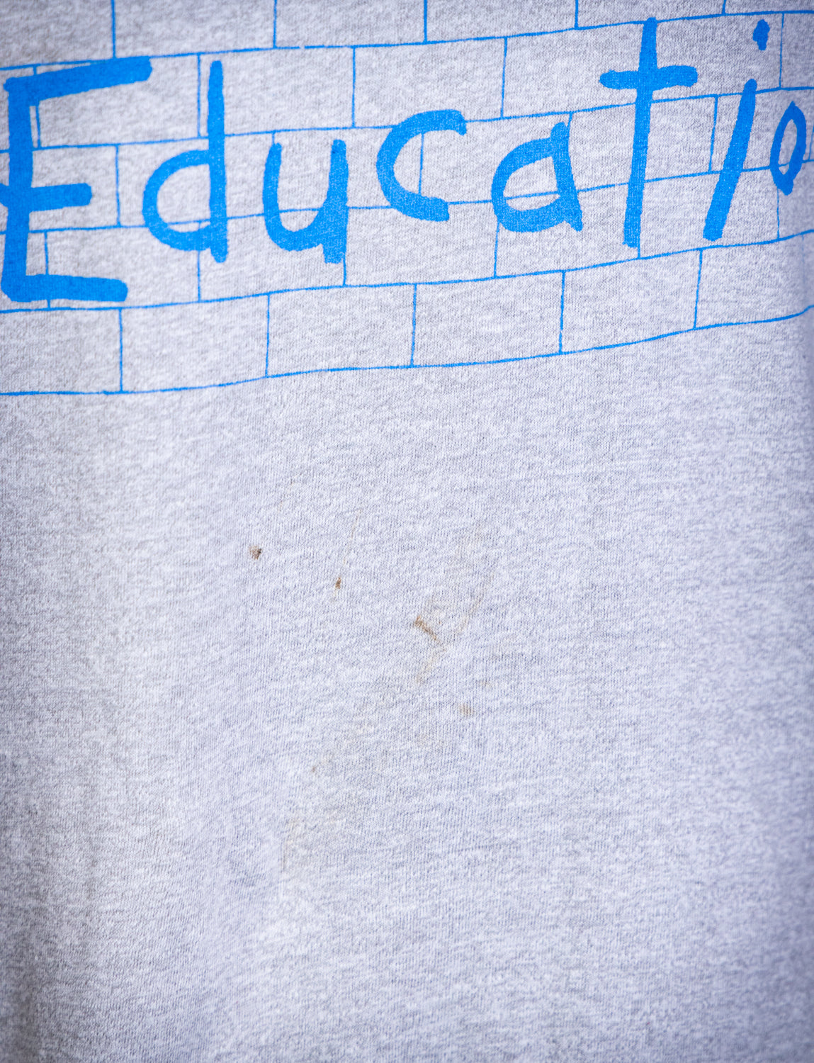 Vintage 80s Pink Floyd No Education Concert T Shirt Small