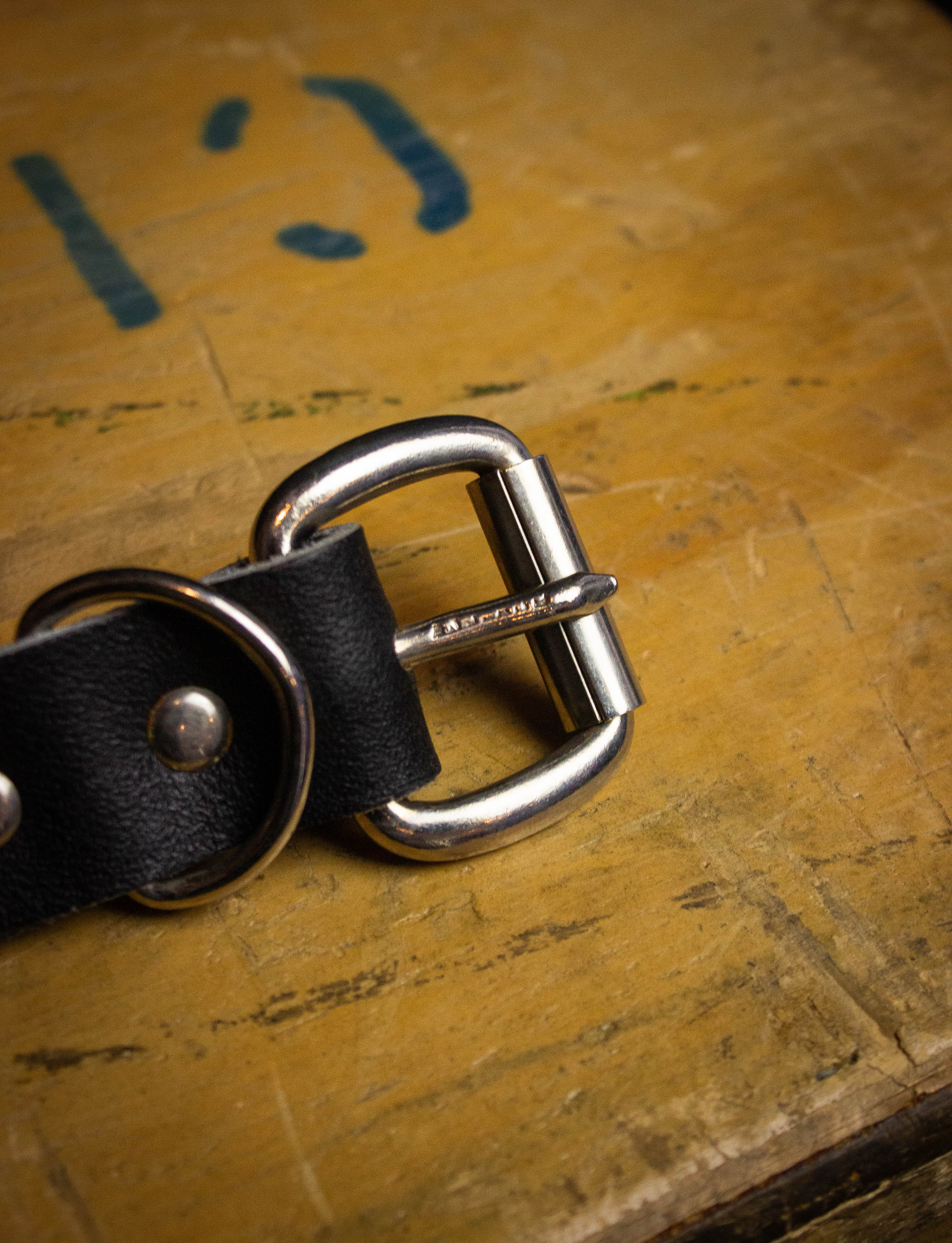 Vintage black clearance leather belt