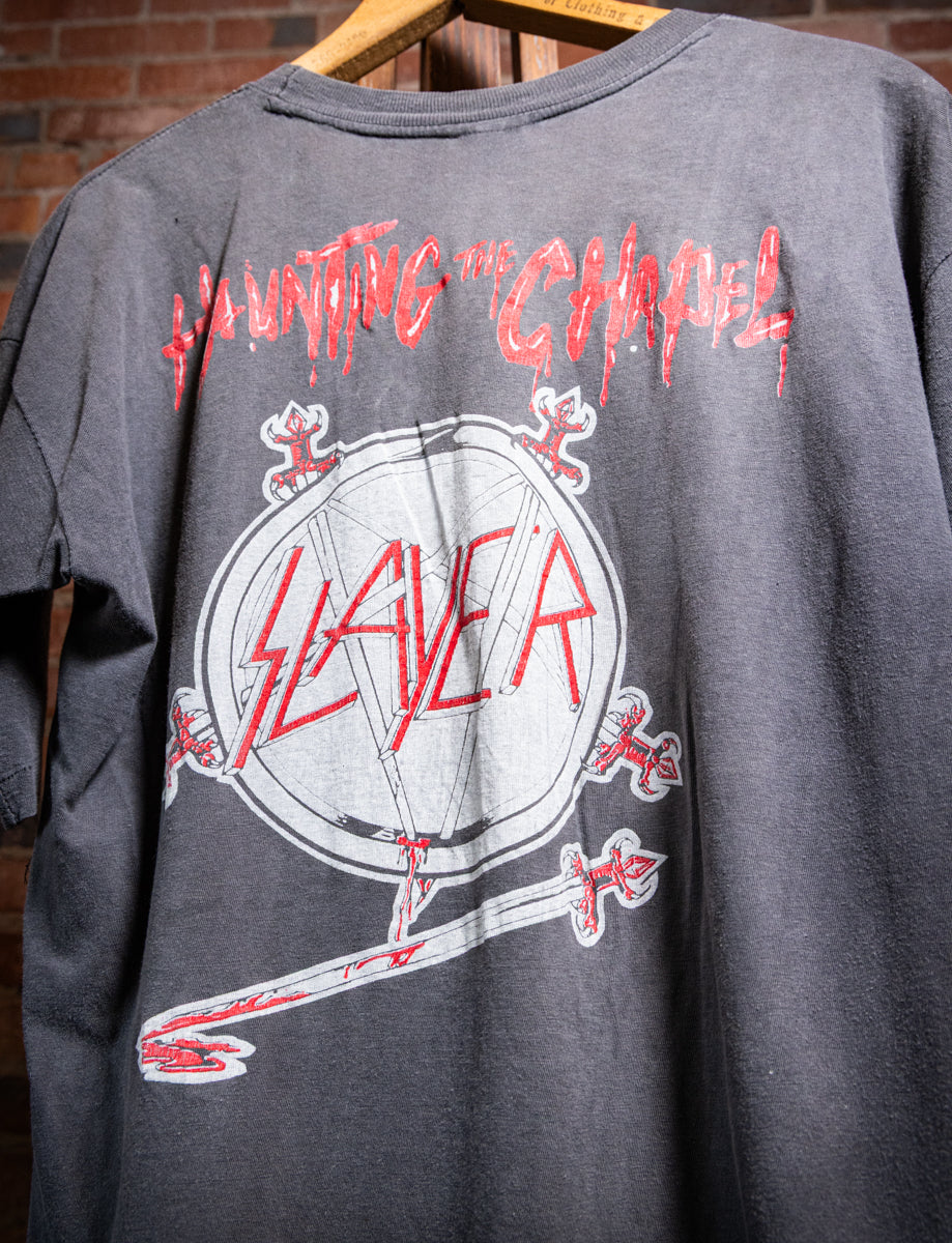 Vintage 80s Slayer Haunting the Chapel Concert T Shirt Medium back