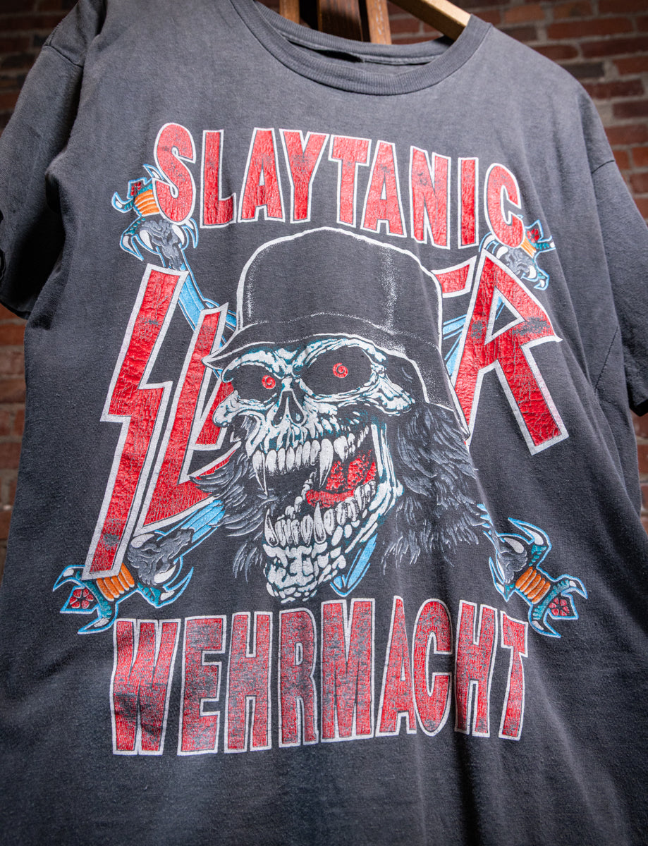 Vintage 80s Slayer Haunting the Chapel Concert T Shirt Medium Front