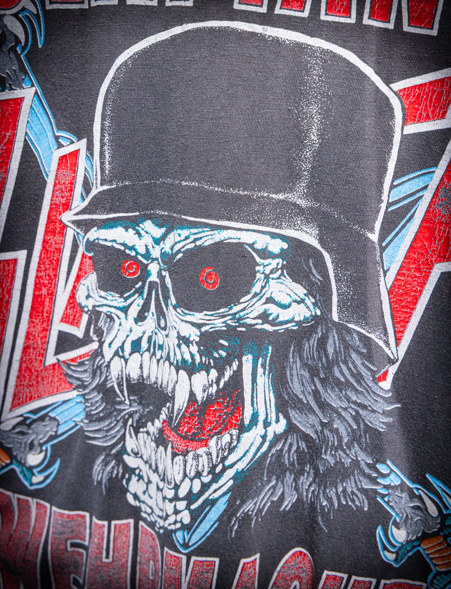 Vintage 80s Slayer Haunting the Chapel Concert T Shirt Medium Front Detail