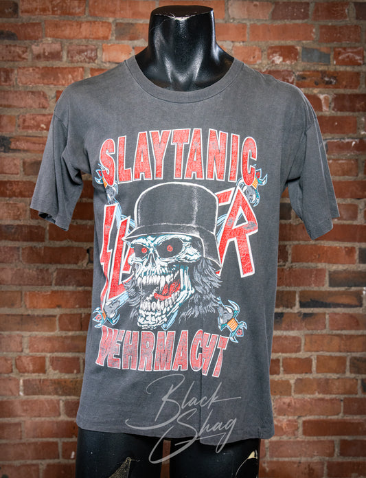 Vintage 80s Slayer Haunting the Chapel Concert T Shirt Medium Front