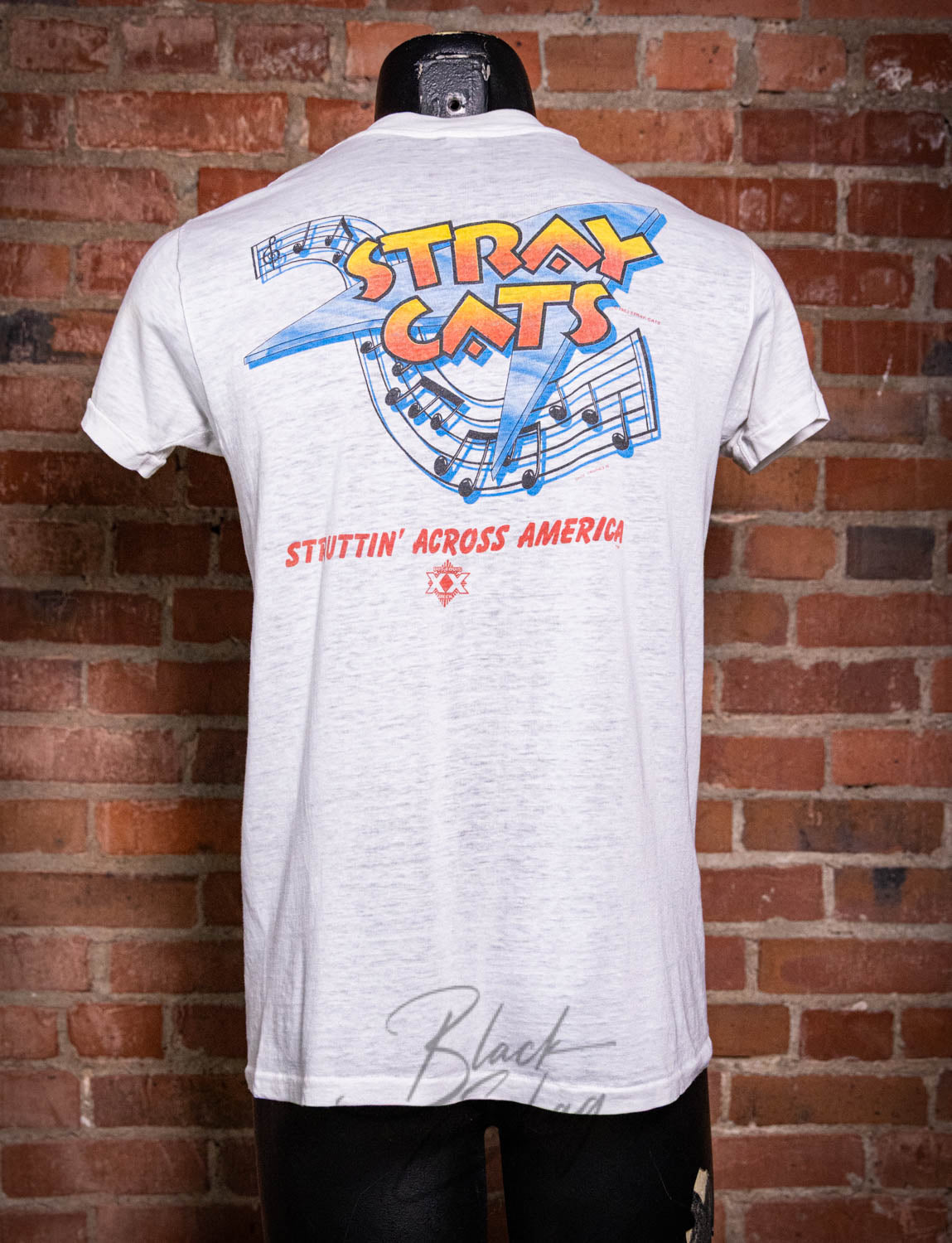 Vintage 1983 Stray Cats Struttin' Across America Concert T Shirt Medium