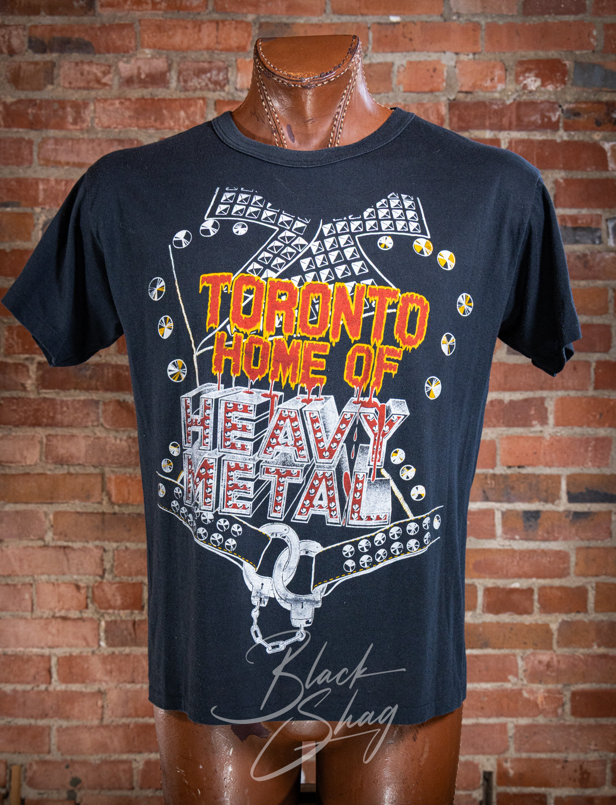 Vintage 80s Toronto Home of Heavy Metal Graphic T Shirt XL
