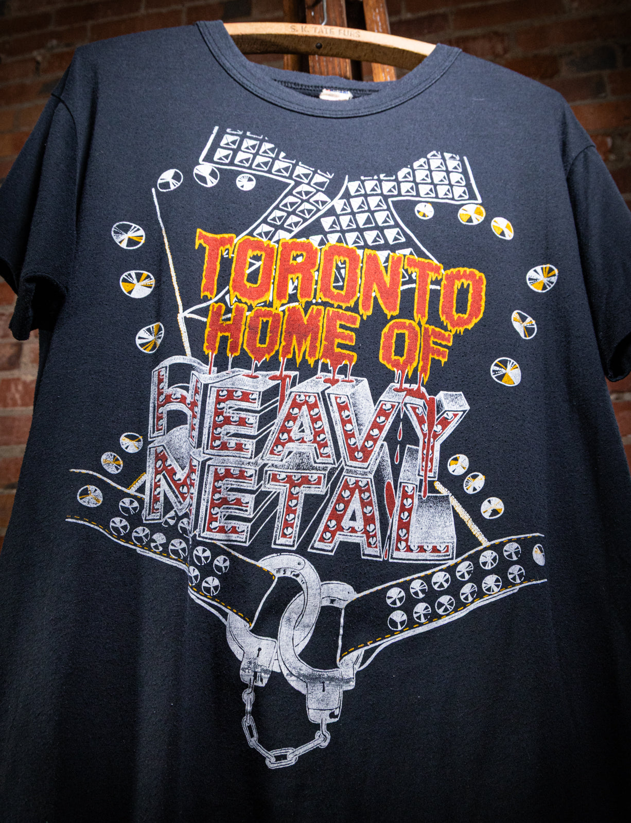 Vintage 80s Toronto Home of Heavy Metal Graphic T Shirt XL